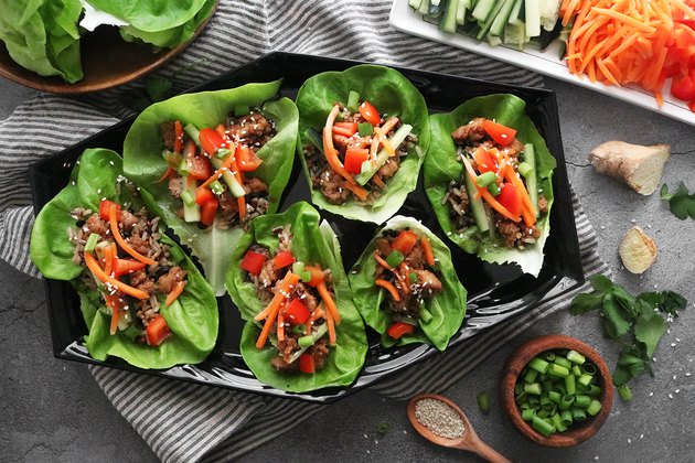 Korean BBQ Chicken Lettuce Wraps Recipe