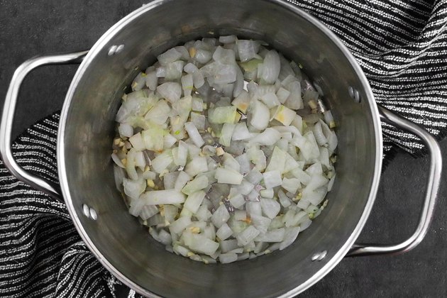 Cook the onions and garlic