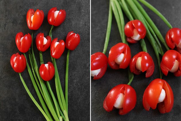 How to Make Tomato & Mozzarella Tulips