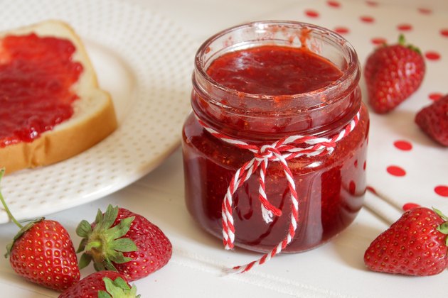 Ruby red and mouth-watering sweet, strawberry jam is a summertime treat!