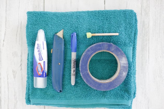 Make a fun fashion statement this summer by creating your own customized beach towel design with bleach.