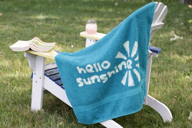 Make a fun fashion statement this summer by creating your own customized beach towel design with bleach.