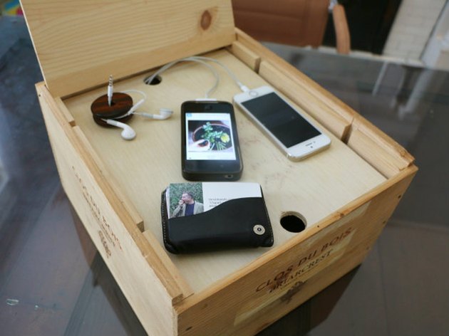 DIY wine crate charging system
