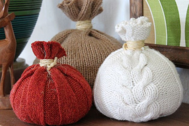 DIY Decorative Pumpkins from Old Sweaters