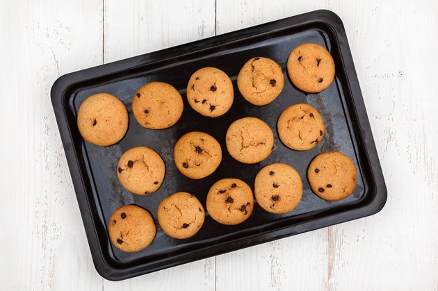 Cookies With Chocolate on baking pan