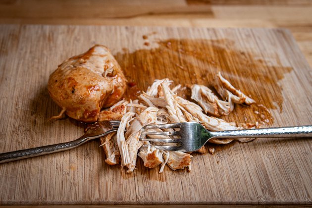 Shred the chicken