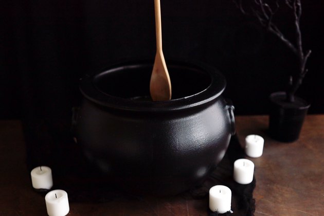 Stirring punch bowl ingredients inside