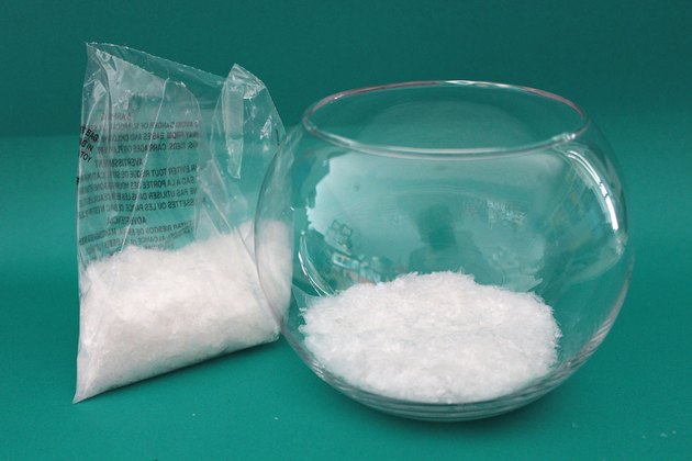 artificial snow for diy fishbowl snowman