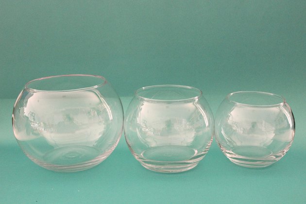 three vases for diy fishbowl snowman