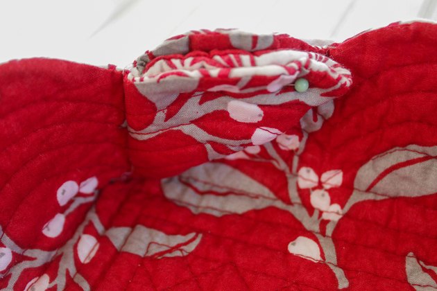 Closeup of pinned corner