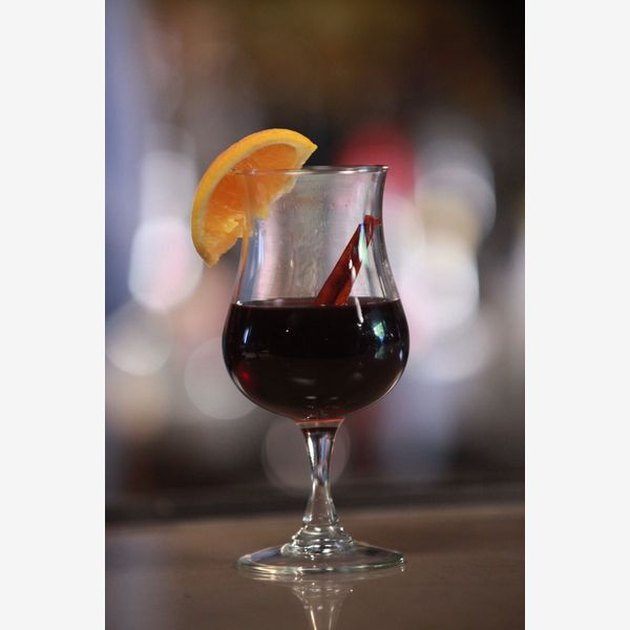 Two glasses of mulled wine
