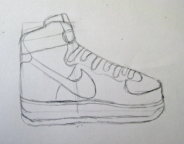 nike air force 1 drawing step by step