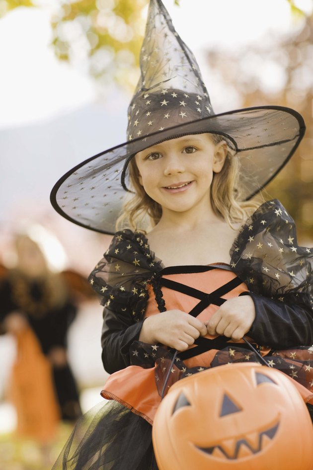 Girl in Halloween costume