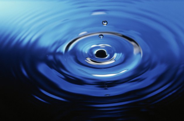 Ripples on water from droplet falling