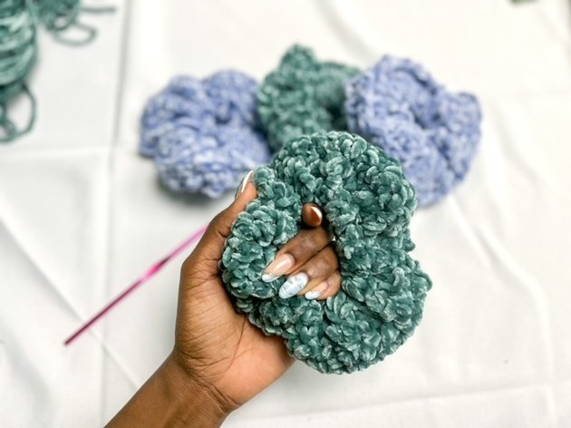 Oversized Velvet Crochet Scrunchies to Dress Up Your 'Do