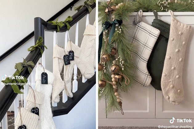 TikTok Taught Us How to Hang a Stocking (Without a Mantel!)