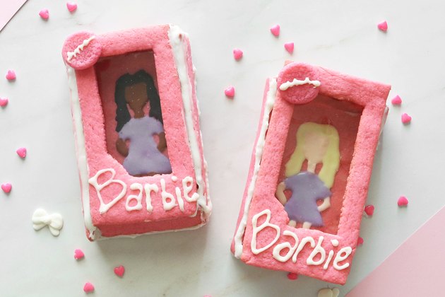 Barbie Box-Inspired Cookies, Plastic Window & All!