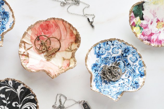 Turn Shells Into Charming Decoupage Trinket Dishes