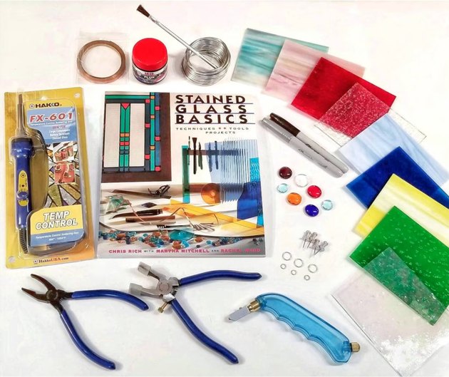 Stained Glass Beginner sets or Start-Up Kit for Stained Glass works (10  items)