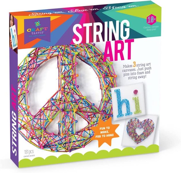 Rainbow String Art Craft Kit, DIY Craft Kit, Gifts