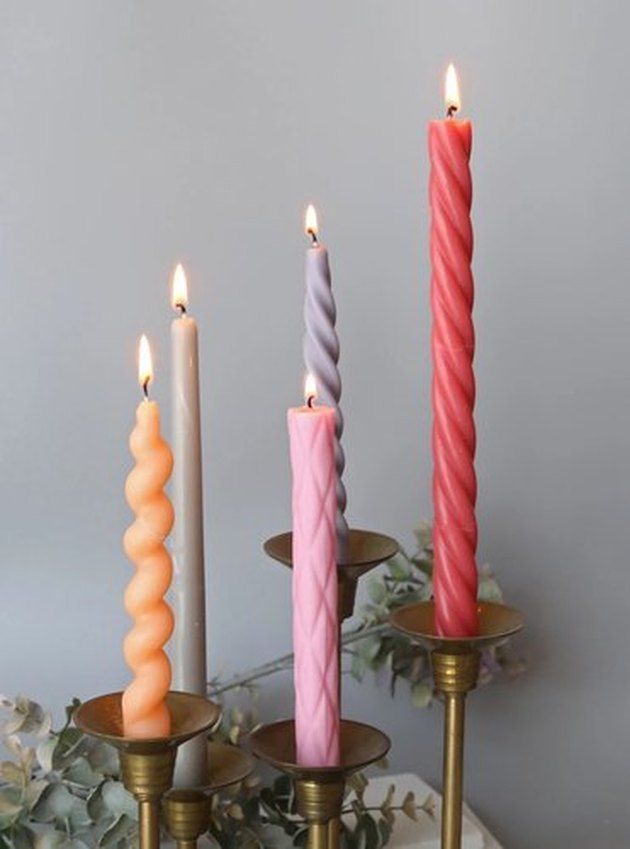 Chunky Twisted Pillar Candles Spiral Taper Candles Twisted Candle Column  Candle Table Candle Dinner Candle Decorative Candle 