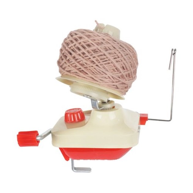Wooden Yarn Ball Winder - Handcrafted Large Yarn Winder for Knitting &  Crocheting - Hand Operated Heavy Duty Natural Ball Winder - ARTISANS CRAFT
