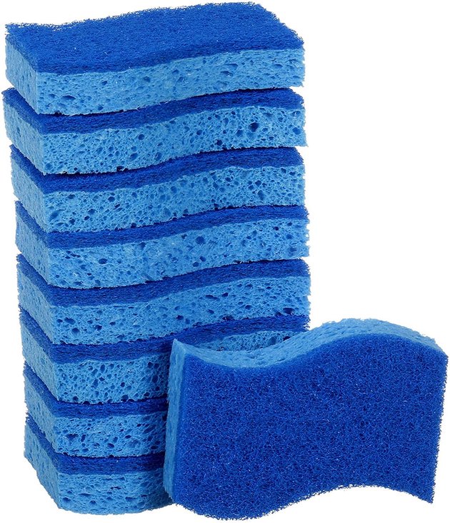 12 packs Non-Scratch Cleaning Scrub Sponge, Heavy Duty Scrubber Sponge for  Kitchen, Scrubbing Dish Sponges for Washing Pots, Pans, Bathroom