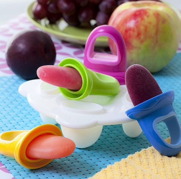 Popsicle Molds With Lid & 4 Reusable Popsicle Sticks Cartoon Fruit/animal  Shape