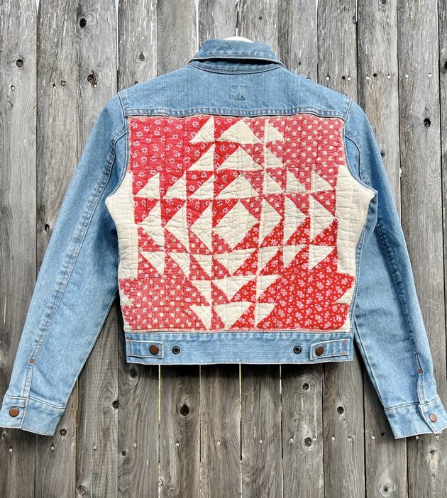 Found Quilt Patch Jacket in Red