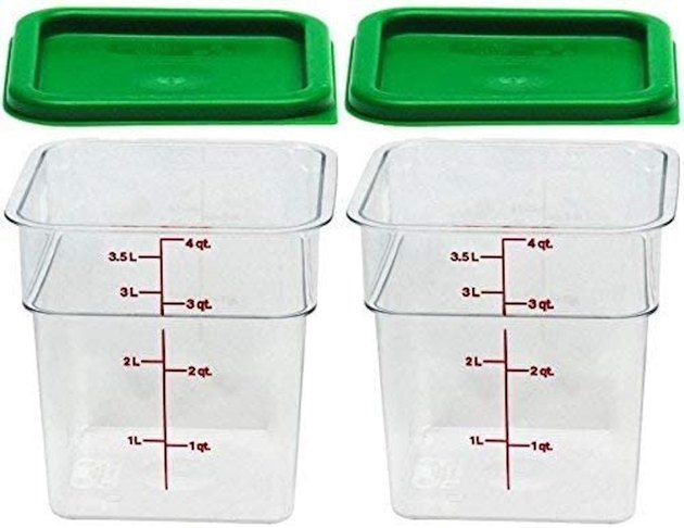 Choice 4 Qt. Clear Round Polycarbonate Food Storage Container