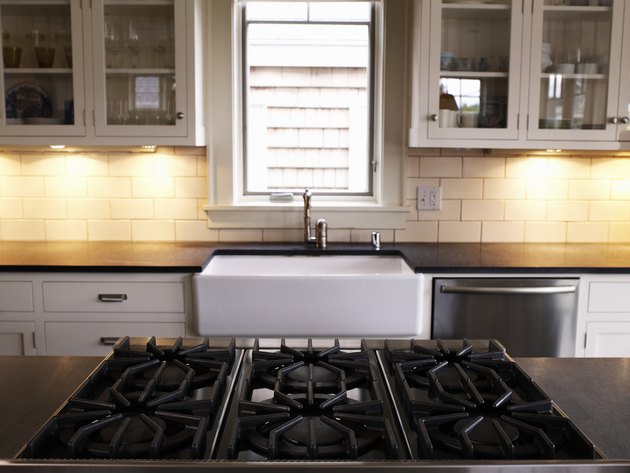 Empty cooker in domestic kitchen