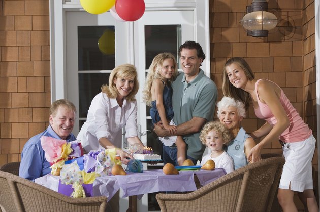 Family at birthday celebration