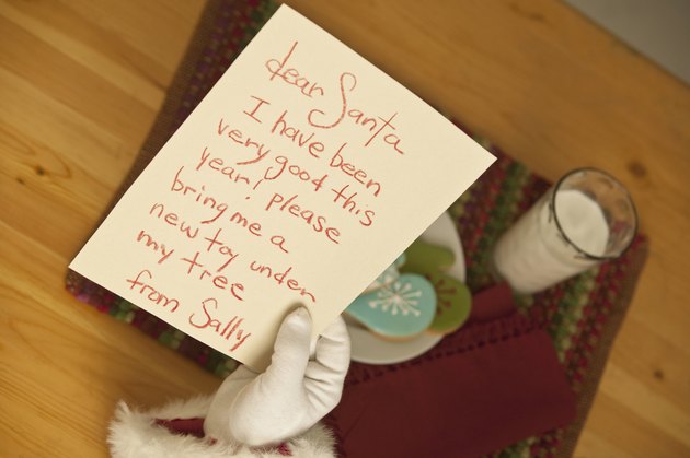 santa reading note