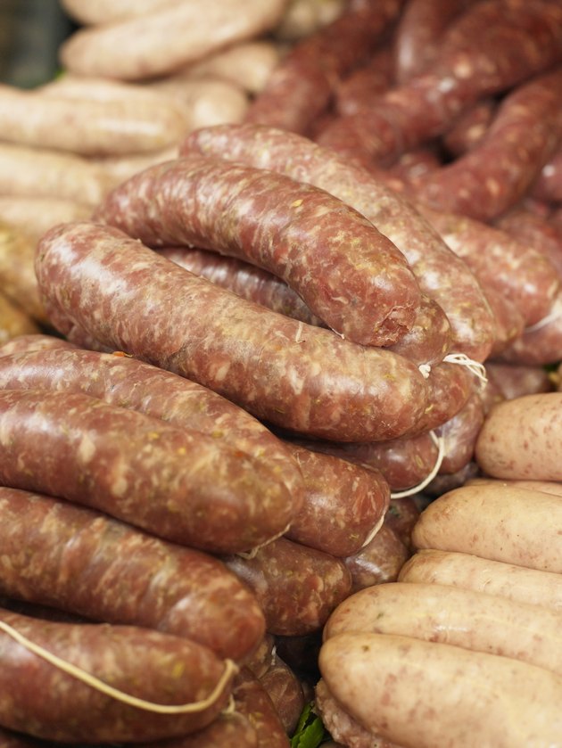 Selection of sausages