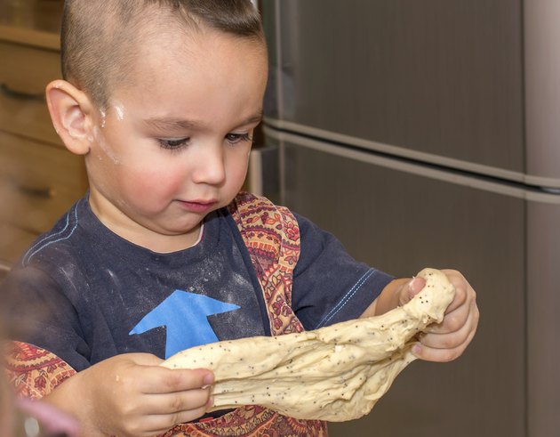 Little boy cooking