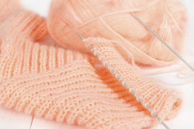Knitted wool scarf