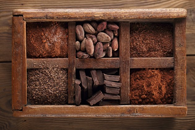 old spicy box full of chocolate