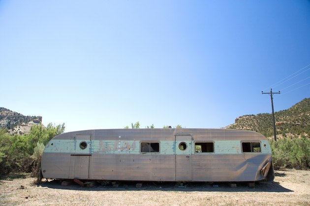 Abandoned mobile home