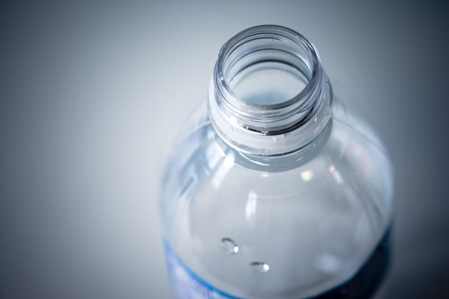 Close-up of plastic water bottle