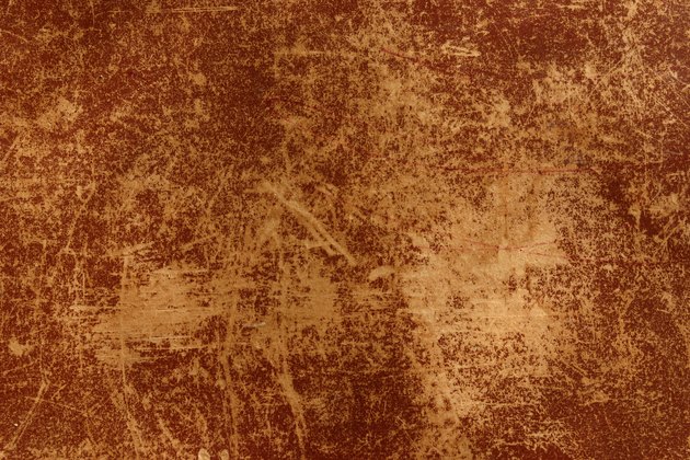 Worn brown leather