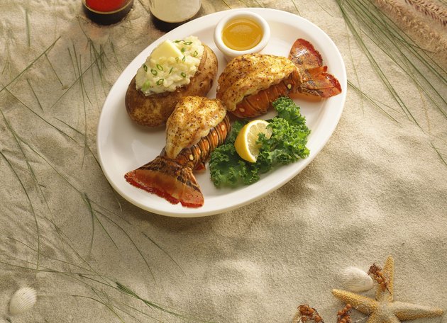 Lobster tails with potato