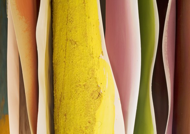 Hanging paintings, color abstract background