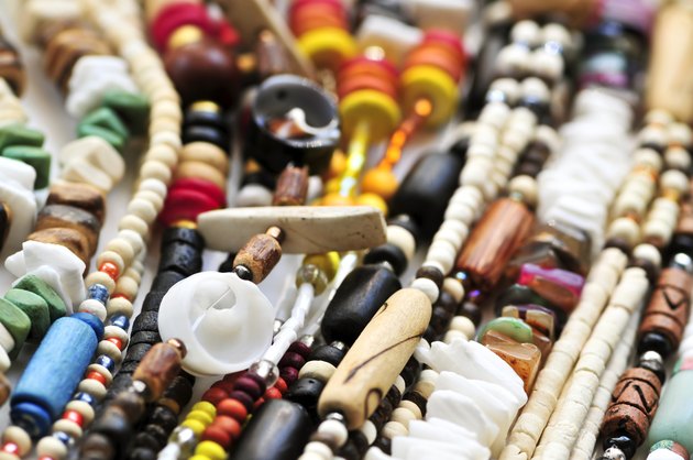 Wood and seashell bead necklaces