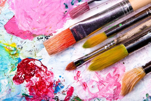 Color palette with brush