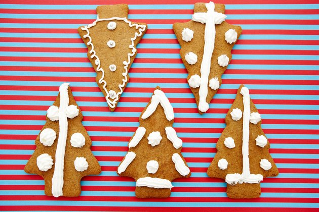 Decorated Christmas tree cookies