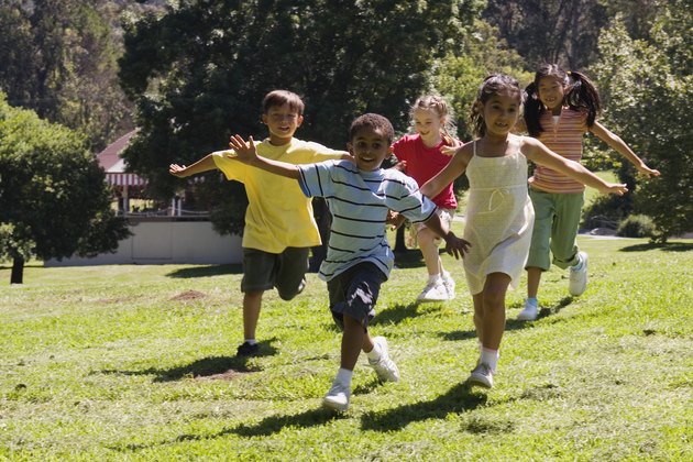 Children running