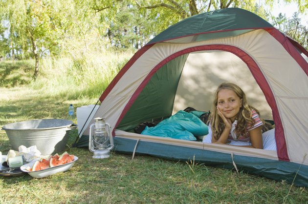 Girl in tent