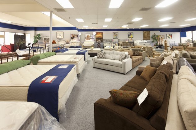 Interior of furniture store