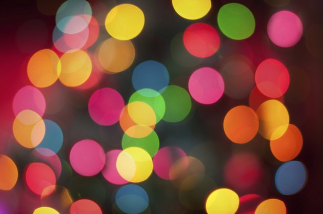 Real bokeh of christmas lights
