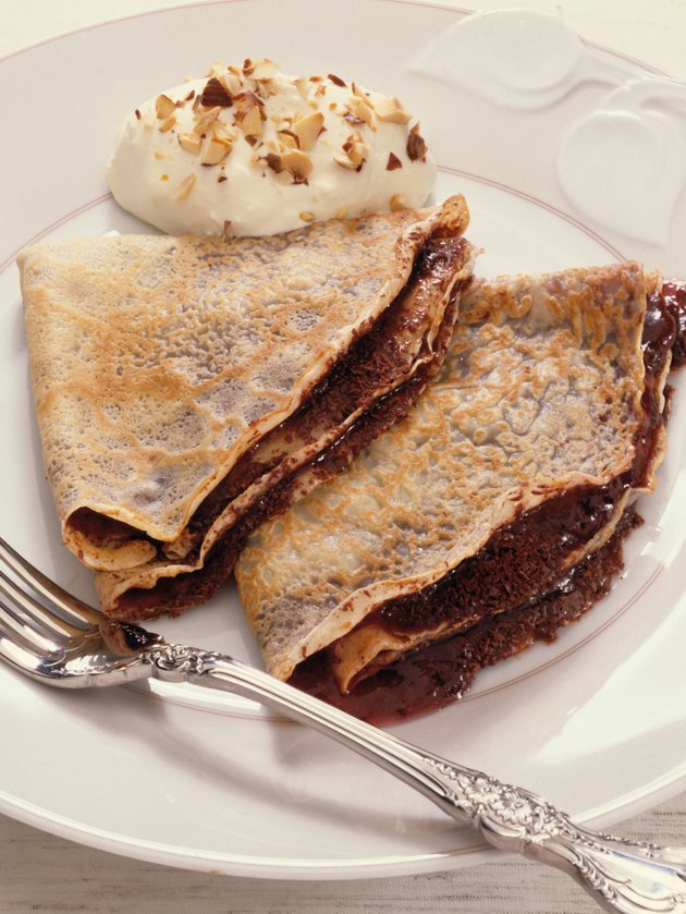 Chocolate crepes dessert